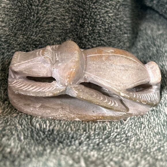 Egyptian Scarab in Soapstone Vintage - Picture 3 of 8